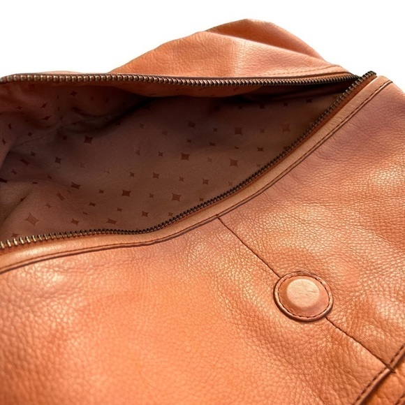 FOSSIL Explorer Fold Over Crossbody Leather Distressed Orange Bag Purse VINTAGE - Picture 9 of 15